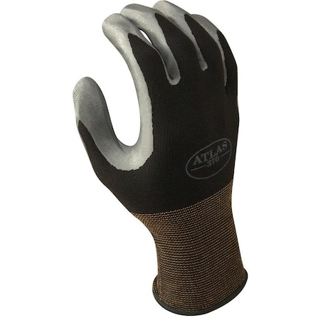 HighFlexibility Protective Gloves, M, Knit Wrist Cuff, Nitrile Glove, BlackGray